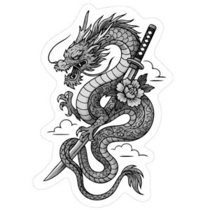 Drake med samurajsvärd