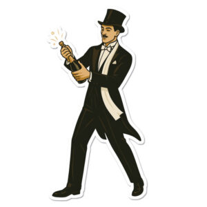 Gentleman med Champagne