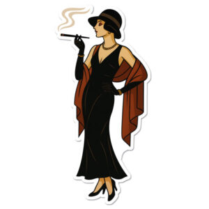 Sofistikerad Flapper med Cigarrill