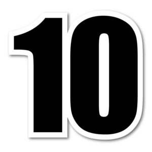 Siffra “10” – 8 cm