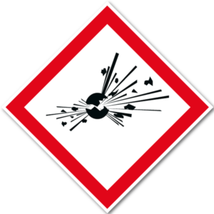 Varningsskylt – Explosiv fara (GHS01)