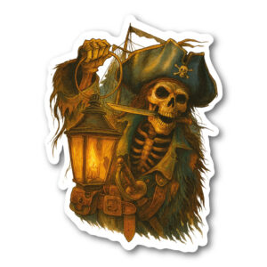 Pirat med Lykta (8 × 6 cm)