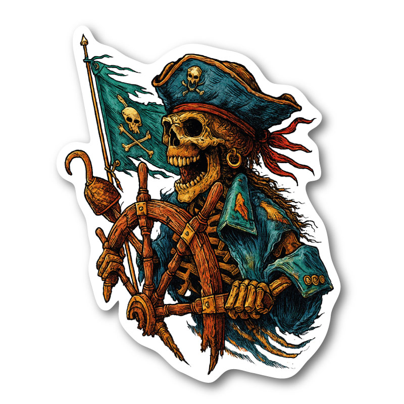 Piratstyrman (ca 8 × 6,5 cm)