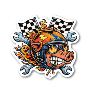 Racing Pig – Full Throttle Sticker