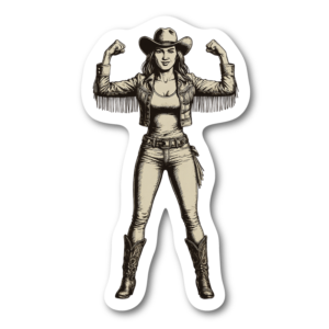 Cowgirl Power – klistermärke