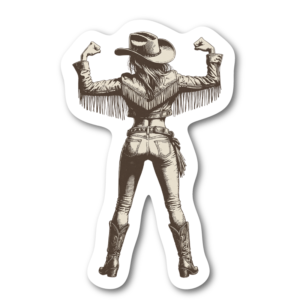 Cowgirl Power – klistermärke (ryggmotiv)