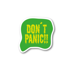 Don’t Panic!! – klistermärke
