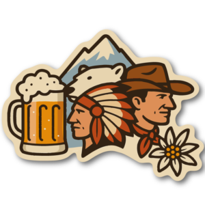 Cowboy & Indian – Retro Klistermärke