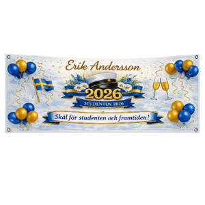 Banderoll till studentfesten