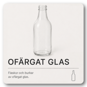Källsorteringsskylt – Ofärgat Glas