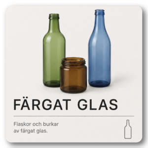 Källsorteringsskylt – Färgat Glas