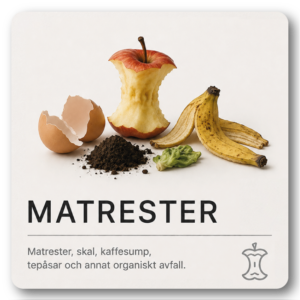 Källsorteringsskylt – Matrester