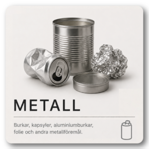 Källsorteringsskylt – Metall