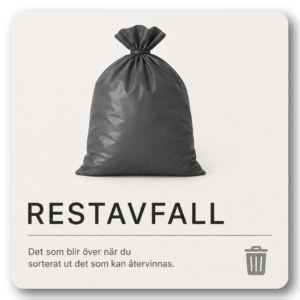 Källsorteringsskylt – Restavfall