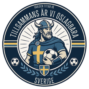 Tillsammans Är Vi Oslagbara Klistermärke – Sverige Supporter