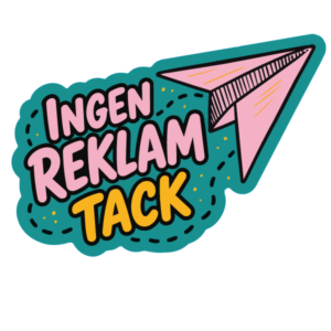 Ingen reklam tack – Pappersflyg klistermärke