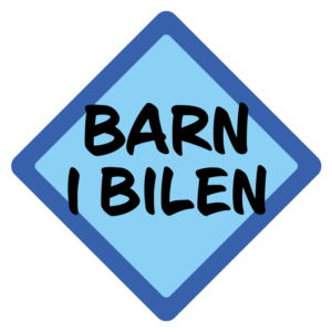 Barn i bilen – blått klistermärke