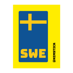 SWE Sverige – skattemärke klistermärke