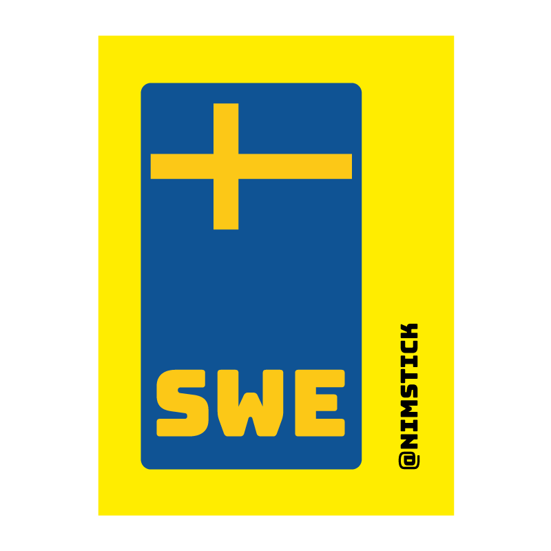 SWE Sverige – skattemärke klistermärke