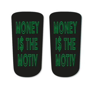 Money Is The Motiv – Peltor-klistermärke
