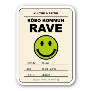 Röbo Kommun Rave – klistermärke