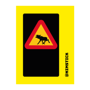 Älgskylt – skattemärke klistermärke