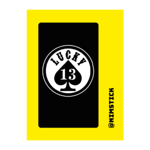 Lucky 13 – skattemärke klistermärke