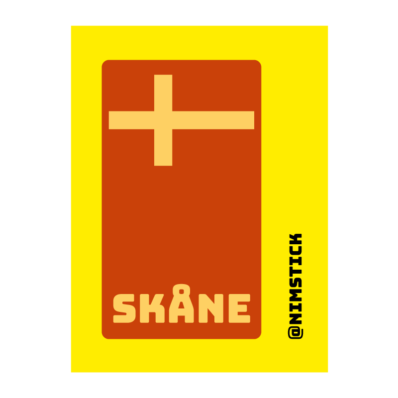 Skåne – skattemärke klistermärke