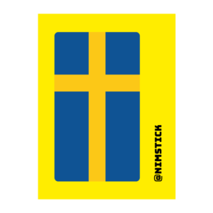 Svenska flaggan – skattemärke klistermärke