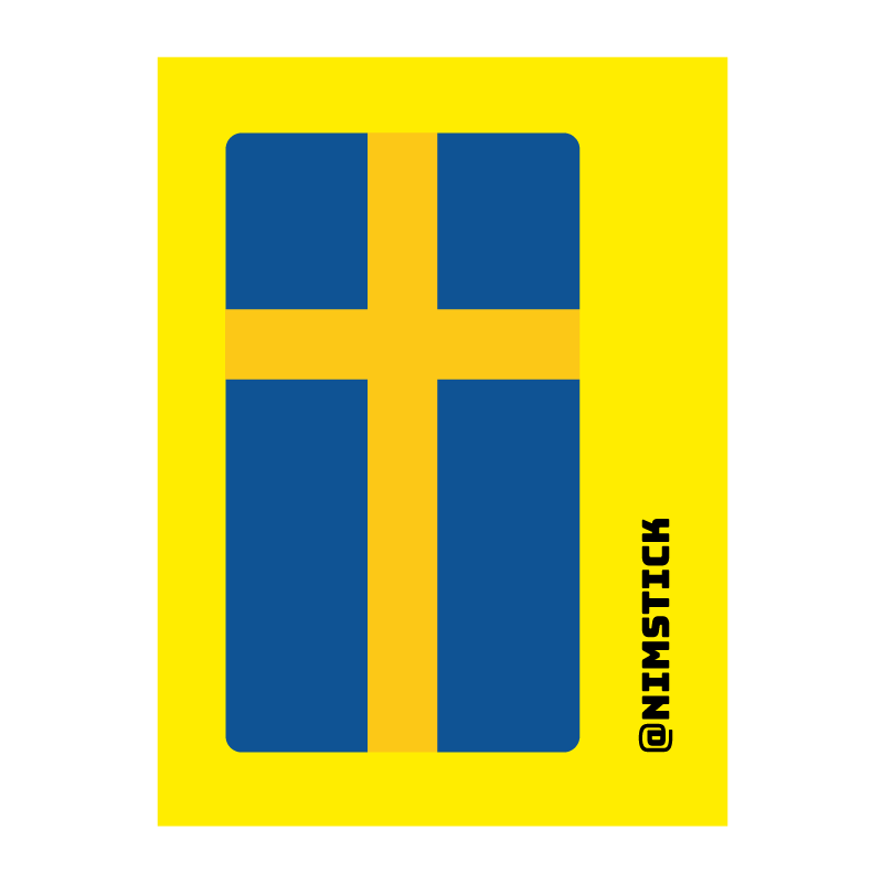 Svenska flaggan – skattemärke klistermärke