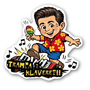 Trampa i klaveret – klistermärke